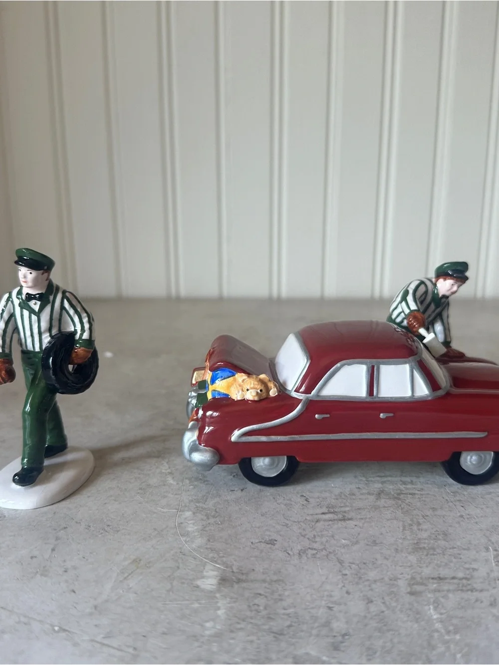 Dept 56 Service With A Smile NEW Set Of 2 Snow Village Accessory Vehicle #54865